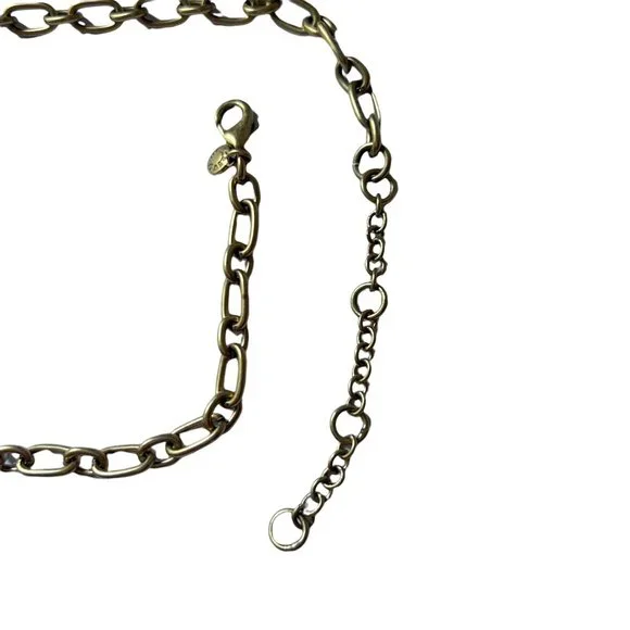 J Crew Gold Black Crystal Adjustable Statement Necklace - Picture 6 of 12